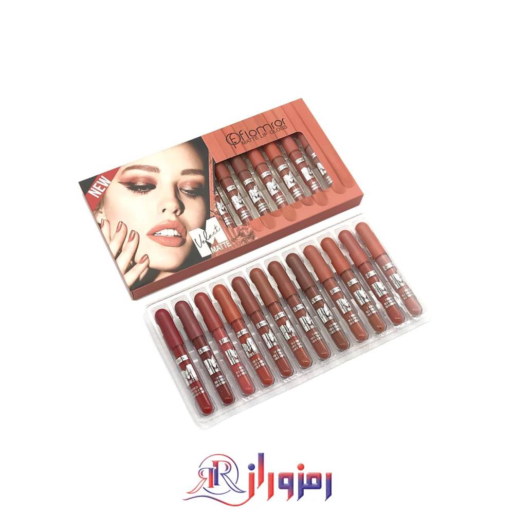 رژلب مایع فلومار پک 12 عددی،خرید و قیمت رژلب مایع فلومار پک 12 عددی